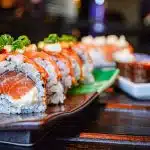 sushi on white ceramic plate