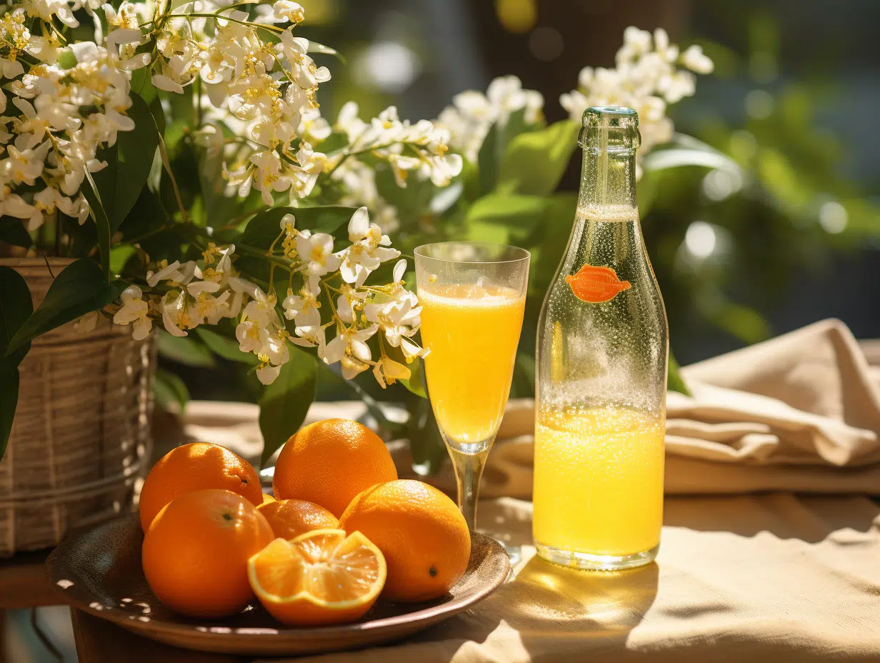 La fraîcheur effervescente : le secret du mariage entre jus d’orange et champagne