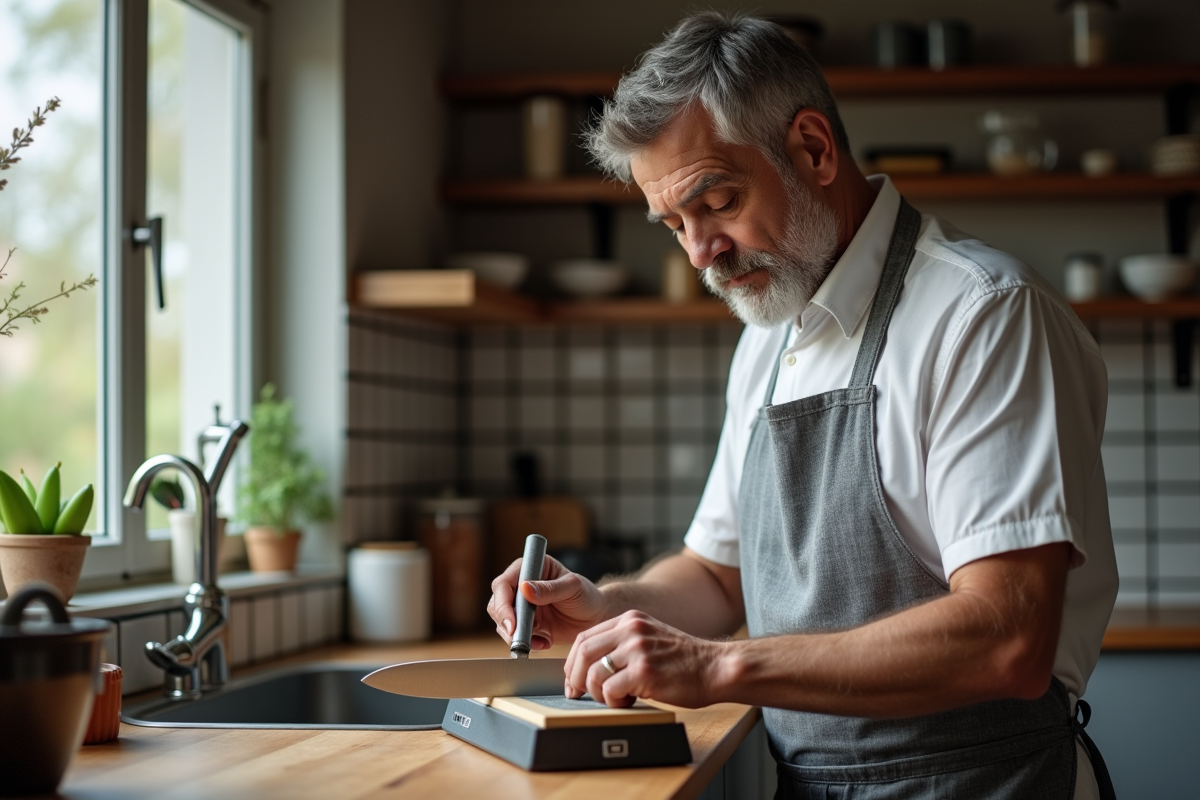 Aiguiser un couteau : quel est l’angle idéal pour une découpe parfaite ?