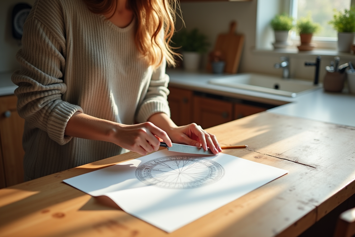 Jeune femme mesurant l