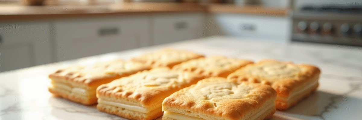 Gâteau joconde frais sur plan de travail en marbre