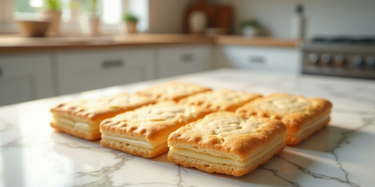 Gâteau joconde frais sur plan de travail en marbre