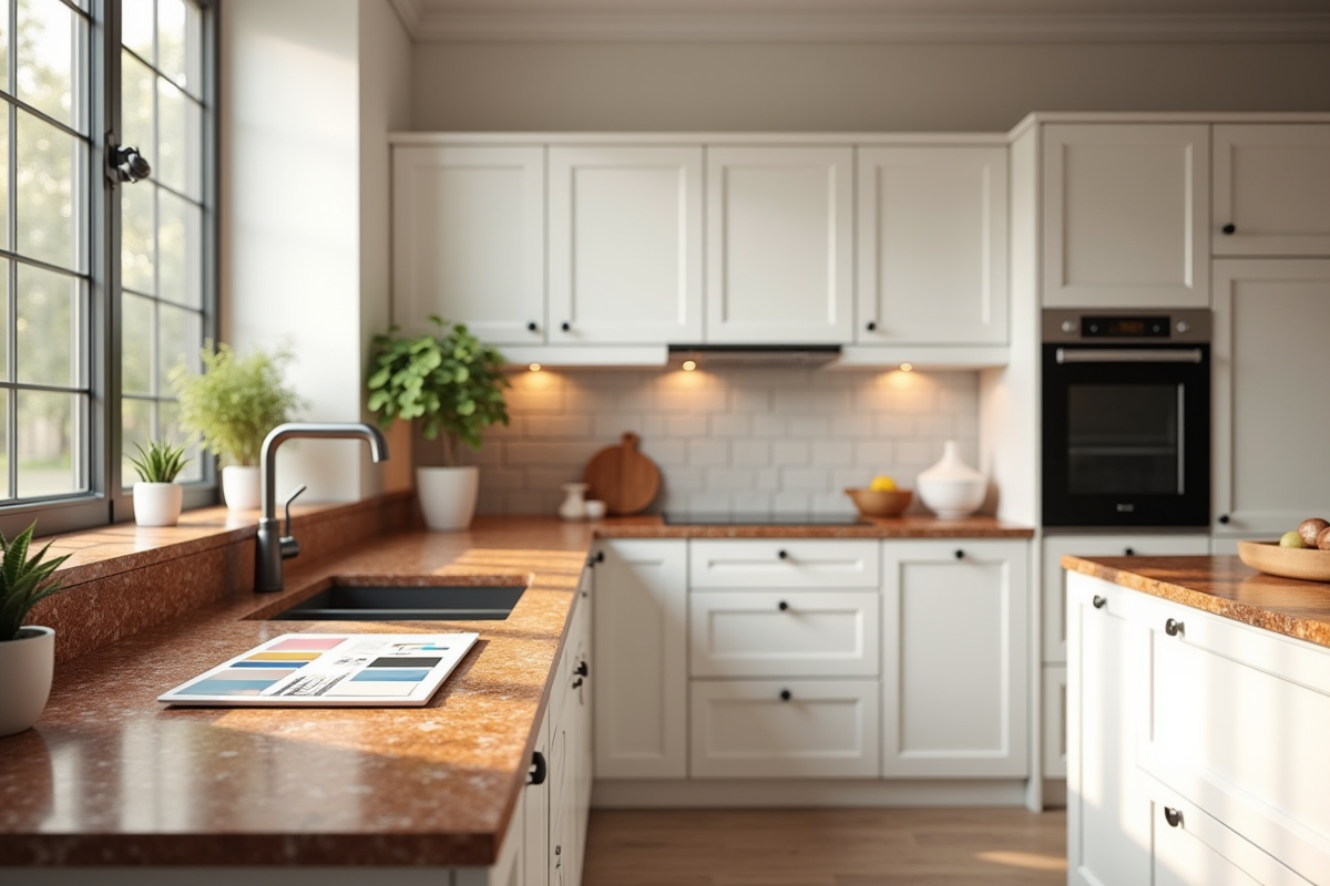 Armoires et comptoirs en granit brun : quelle couleur de peinture choisir ?