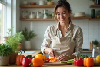 Préparation des légumes pour des repas rapides et sains