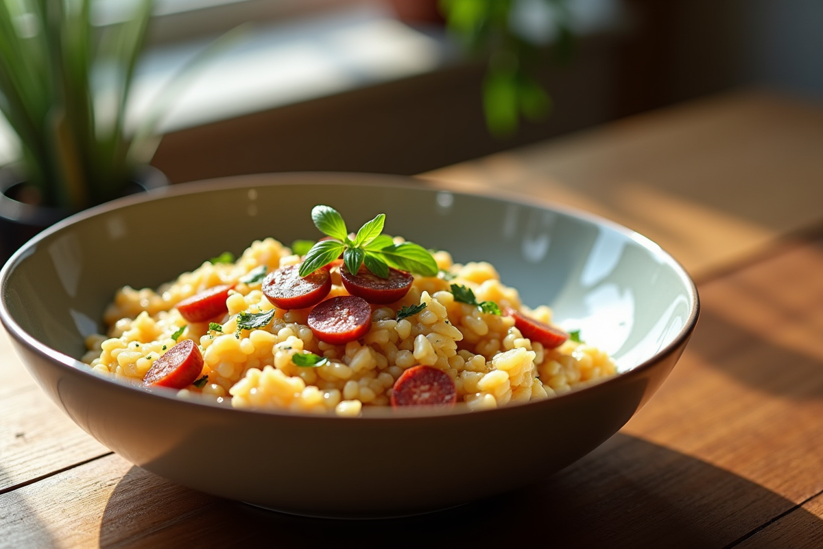 Les alternatives véganes pour un risotto au chorizo au Cookeo