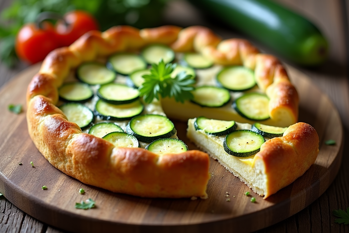 L’art de sublimer la courgette et le chèvre en tarte